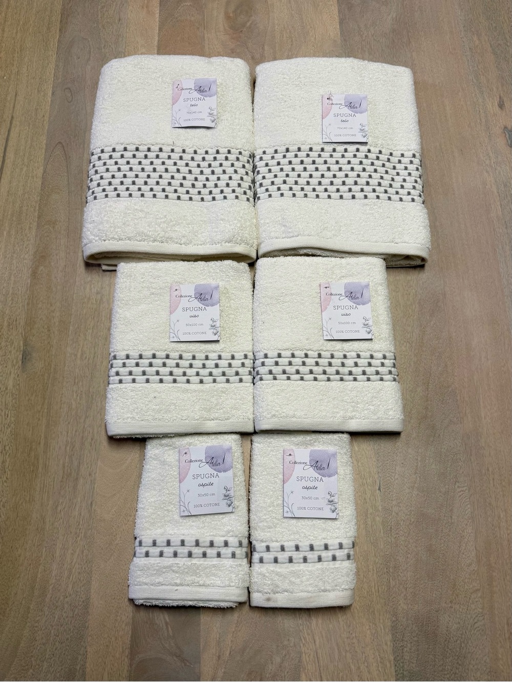 6-piece Italian 100% Cotton Terry Towel Set
